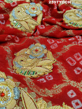 KcPc Pure Georgette Bandhani Style Bel - Buti Work Odhna