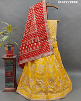 KcPc New Upada silk Banarasi White Beads Work Lehenga RTK