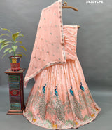 KcPc Elegant Chinon Silk Lehenga with Sequin and Gota patti Touches BTU