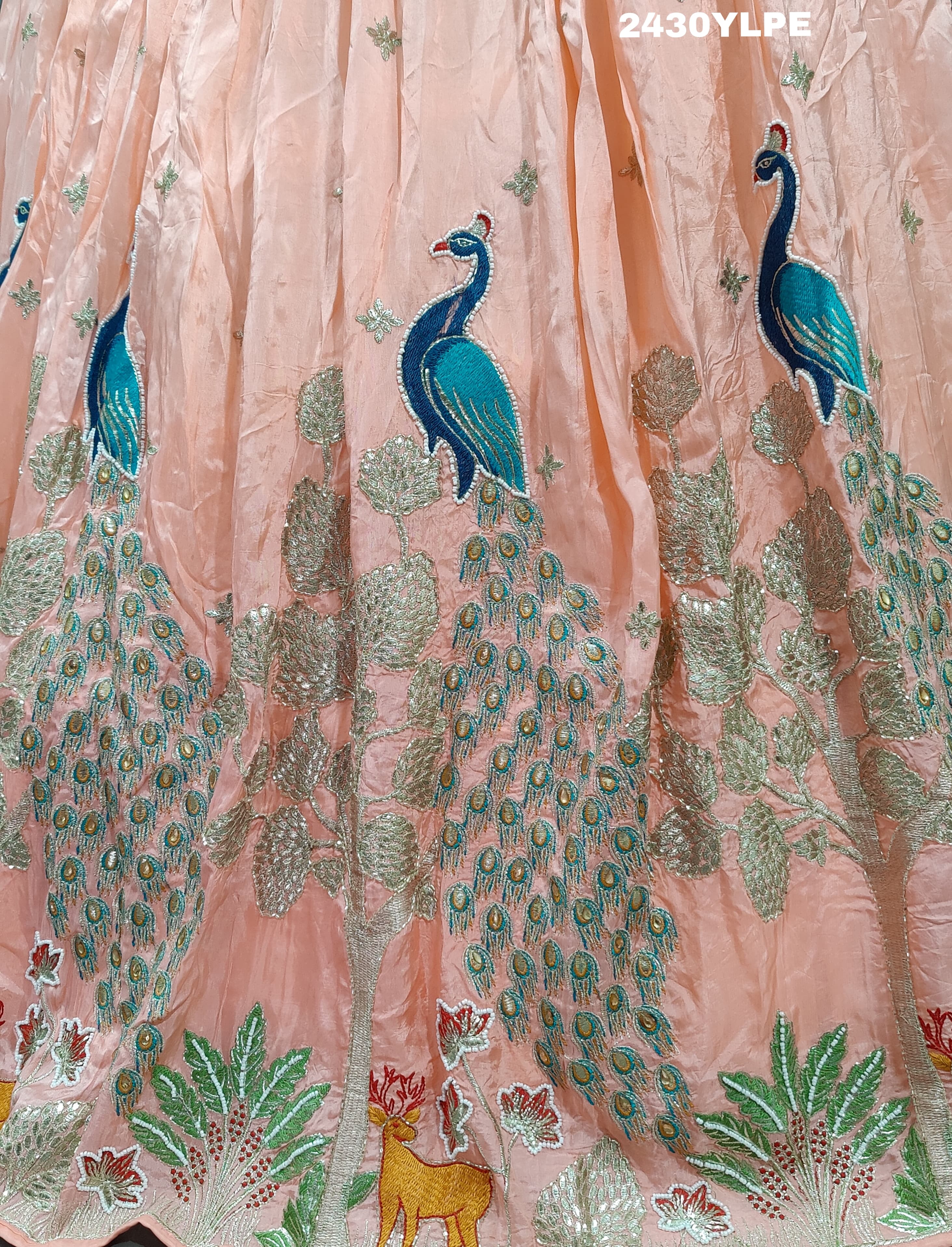 KcPc Elegant Chinon Silk Lehenga with Sequin and Gota patti Touches BTU
