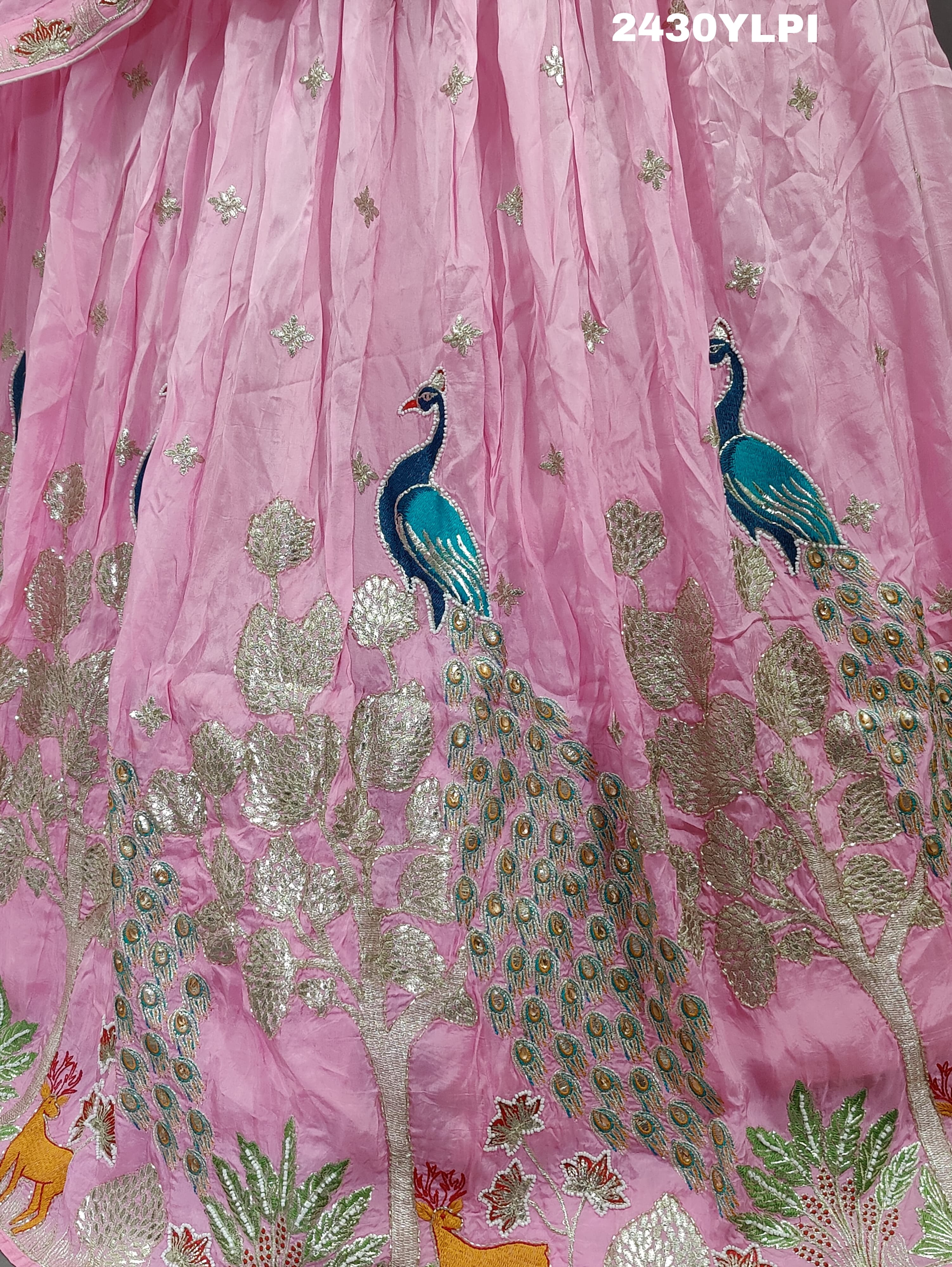 KcPc Elegant Chinon Silk Lehenga with Sequin and Gota patti Touche BTU