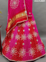 KcPc New Beautiful Gota Patti Gaji Silk Bandhani Lehenga Set BTU