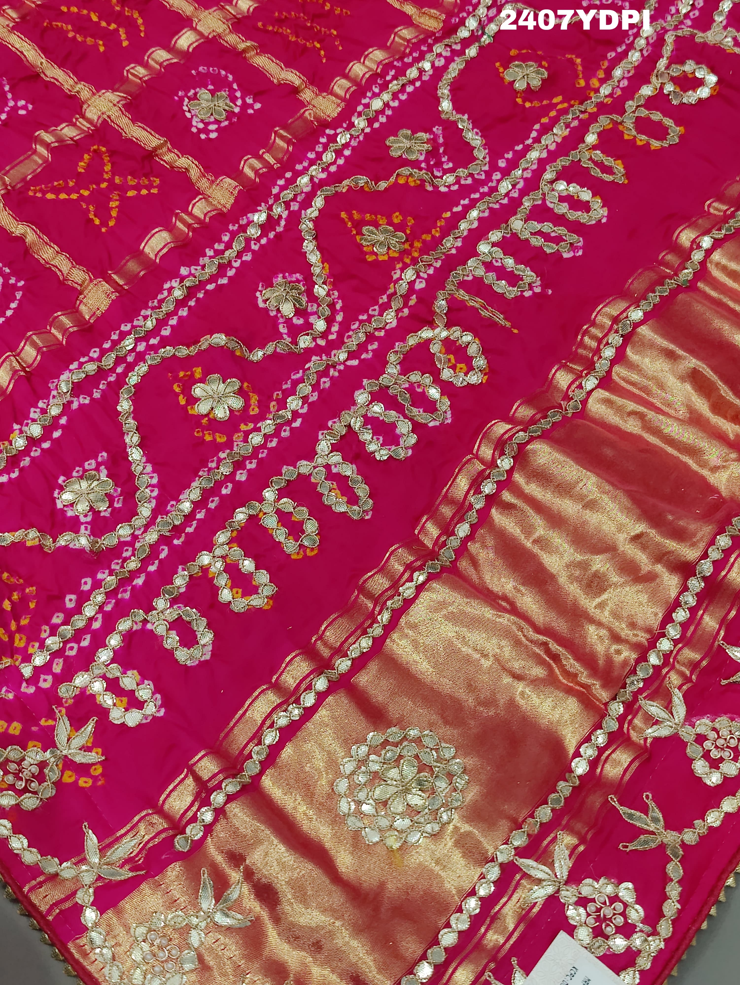 KcPc New Launch Pure Gaji Silk Gota Patti Work Dupatta AMT