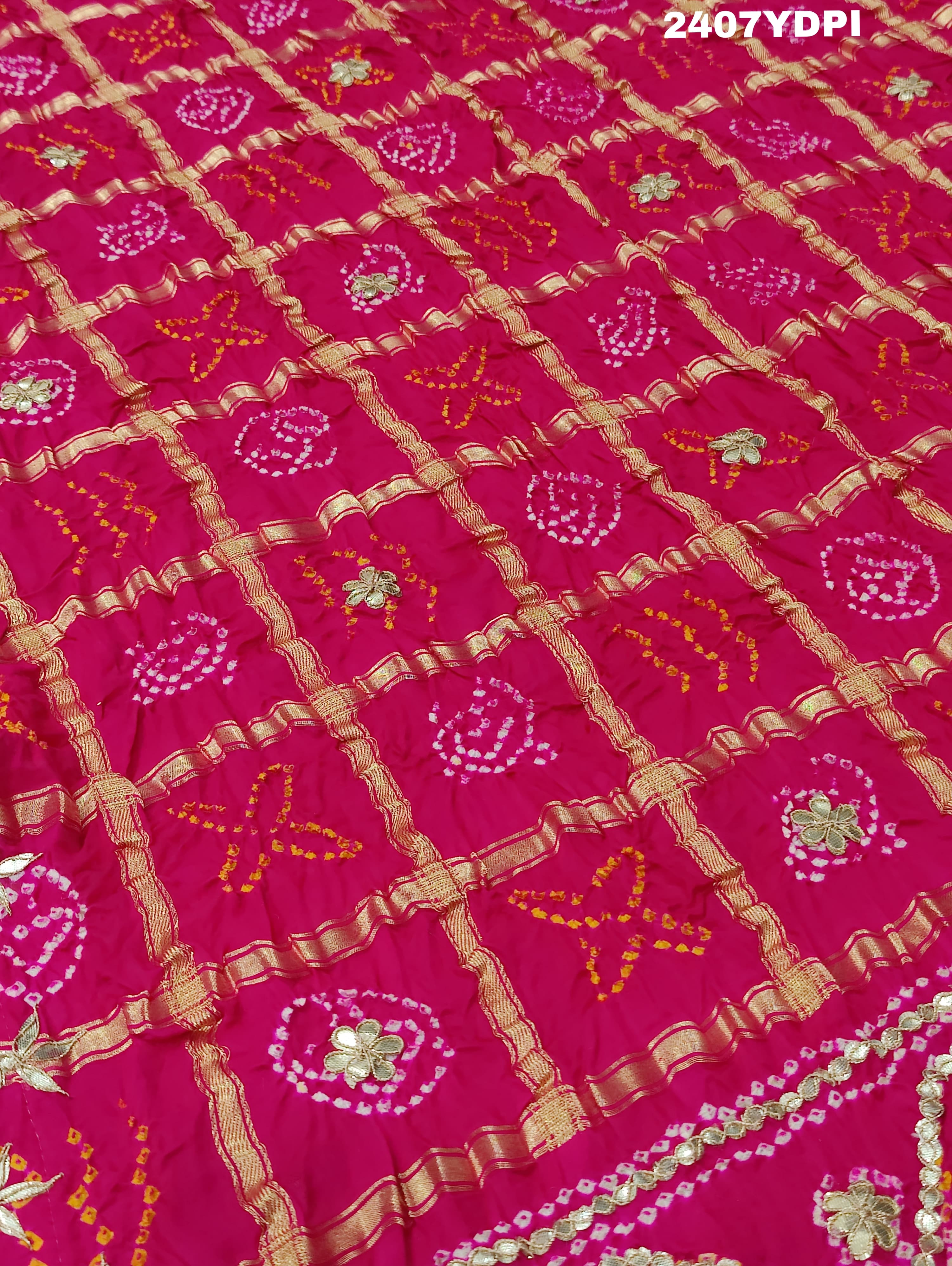 KcPc New Launch Pure Gaji Silk Gota Patti Work Dupatta AMT