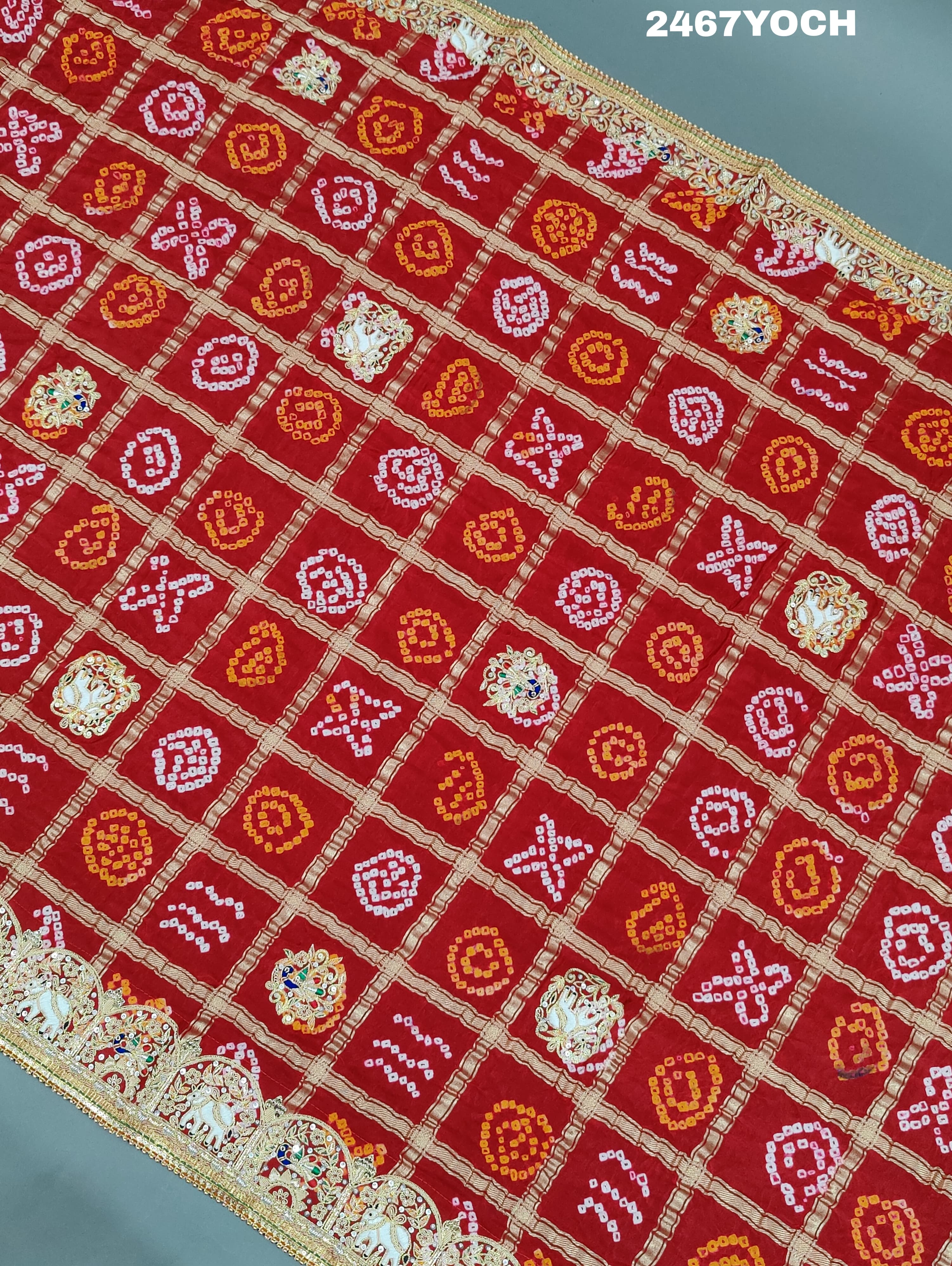 By New Classic Traditional Gaji Silk Dupatta for Special Occasions