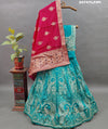 KcPc Traditional Upada Silk Lehenga in Banarasi Style with Handcrafted Cutdana Work BTU
