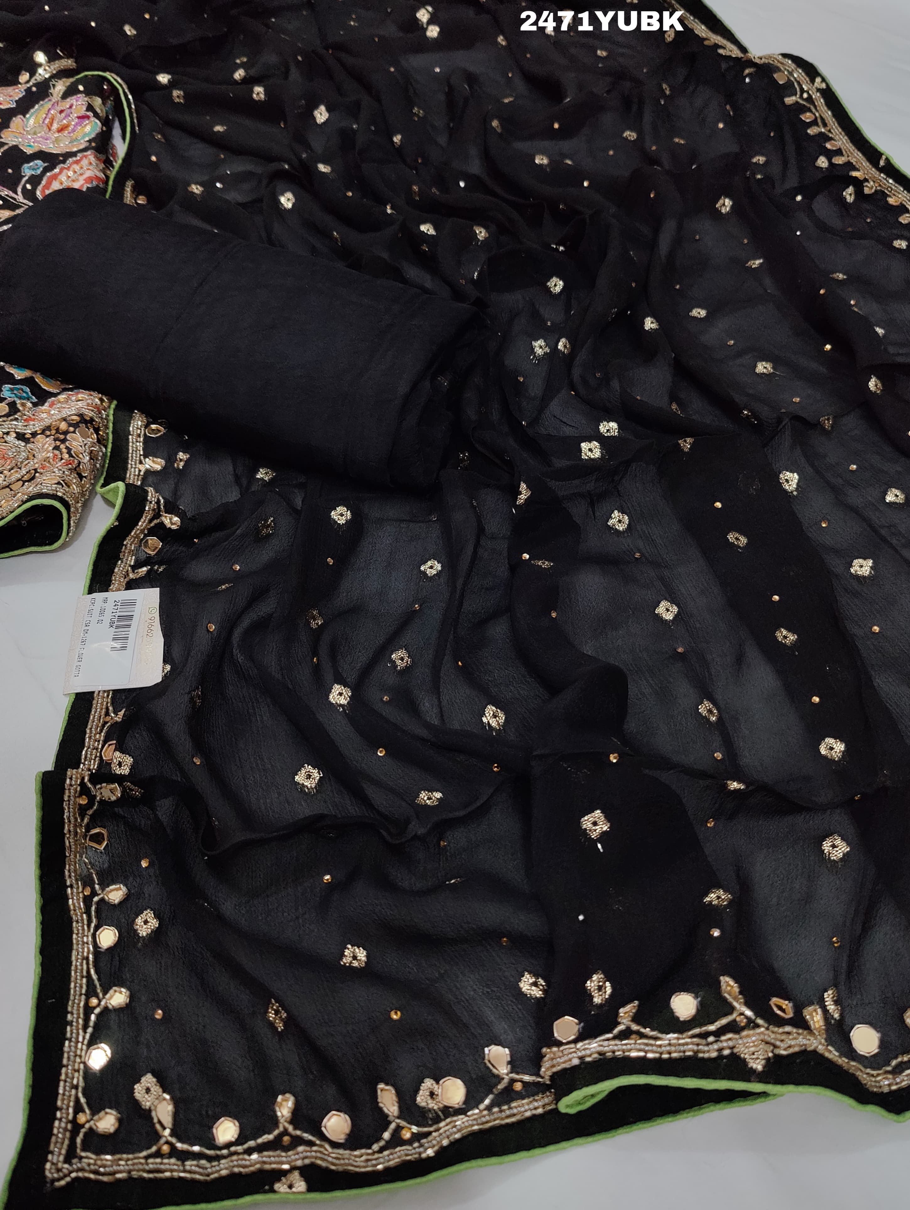 KcPc New Pure chiffon Printed Style With Cutdana Gotapatti work SuitCSA