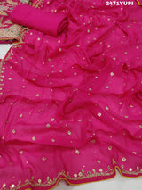 KcPc New Pure chiffon Printed Style With Cutdana Gotapatti work SuitCSA