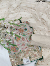 KcPc New Latest Pure chiffon Printed Style With Cutdana Gotapatti work SuitCSA