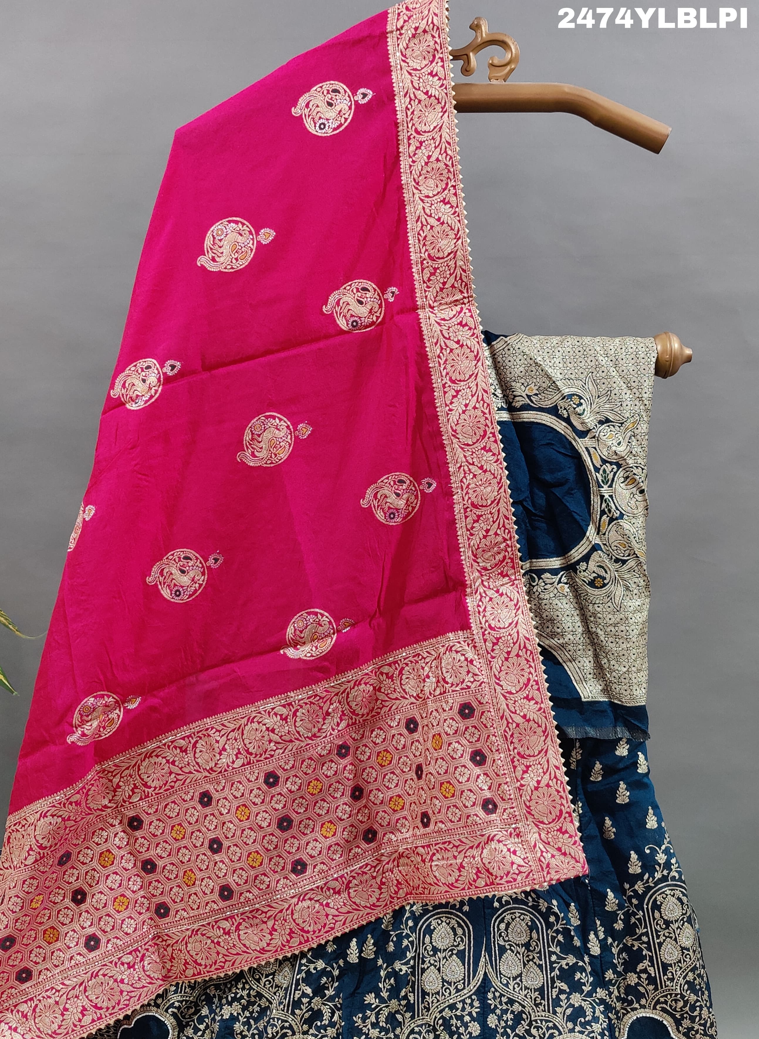 KcPc New Traditional Upada Silk Lehenga with Banarasi Weaving & Cutdana Accents BTU