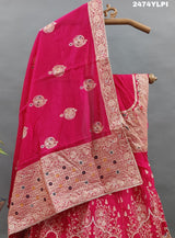 KcPc Upada Silk Bridal Lehenga with Banarasi Style and Cutdana Work BTU