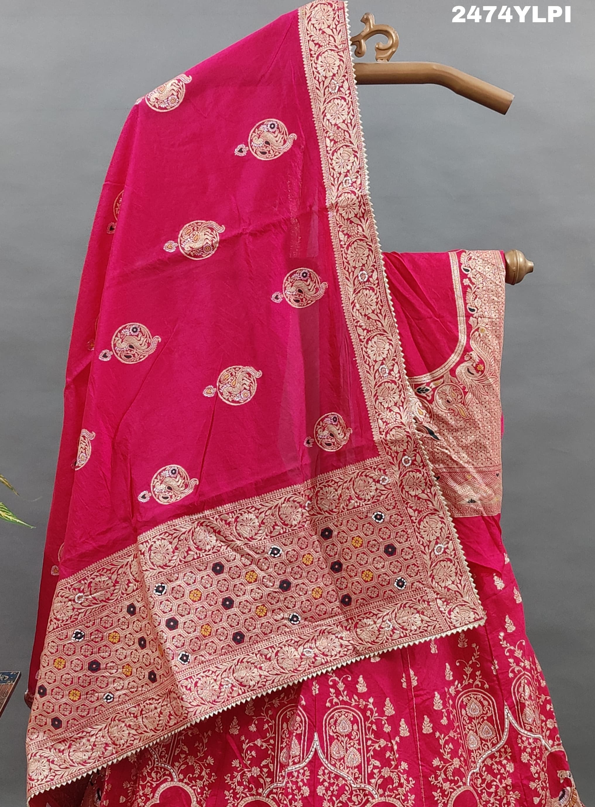 KcPc Upada Silk Bridal Lehenga with Banarasi Style and Cutdana Work BTU