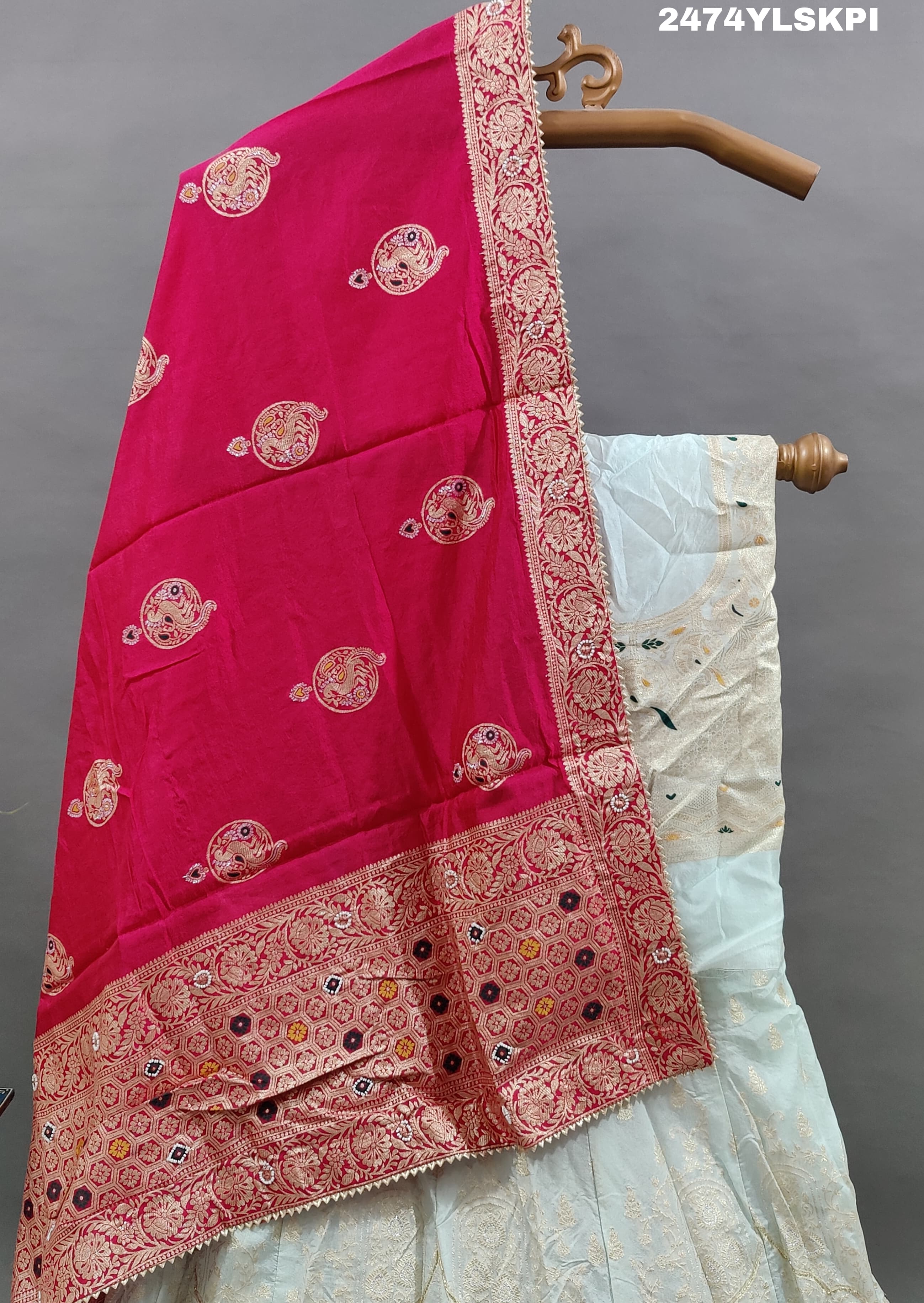 KcPc New Banarasi Inspired Upada Silk Traditional Lehenga with Cutdana Work BTU