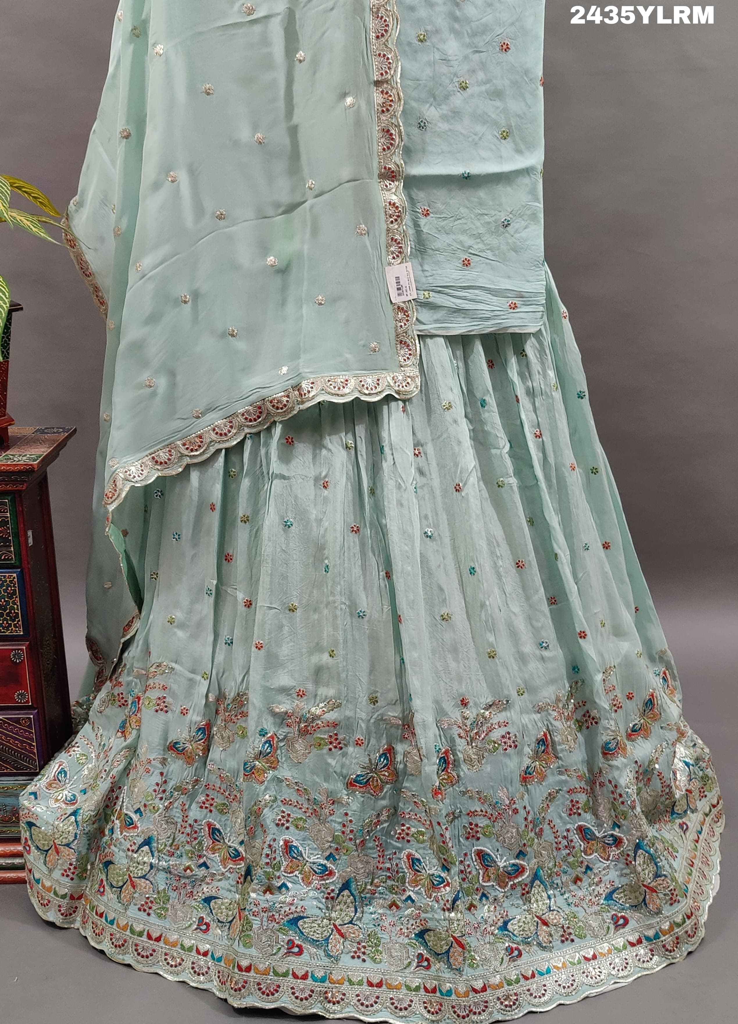 KcPc New Latest Chinon Silk Lehenga with Sequin and Gota patti Touches BTU