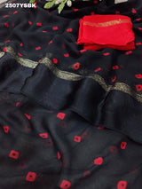 By Bandhani Saree With Casual Wear