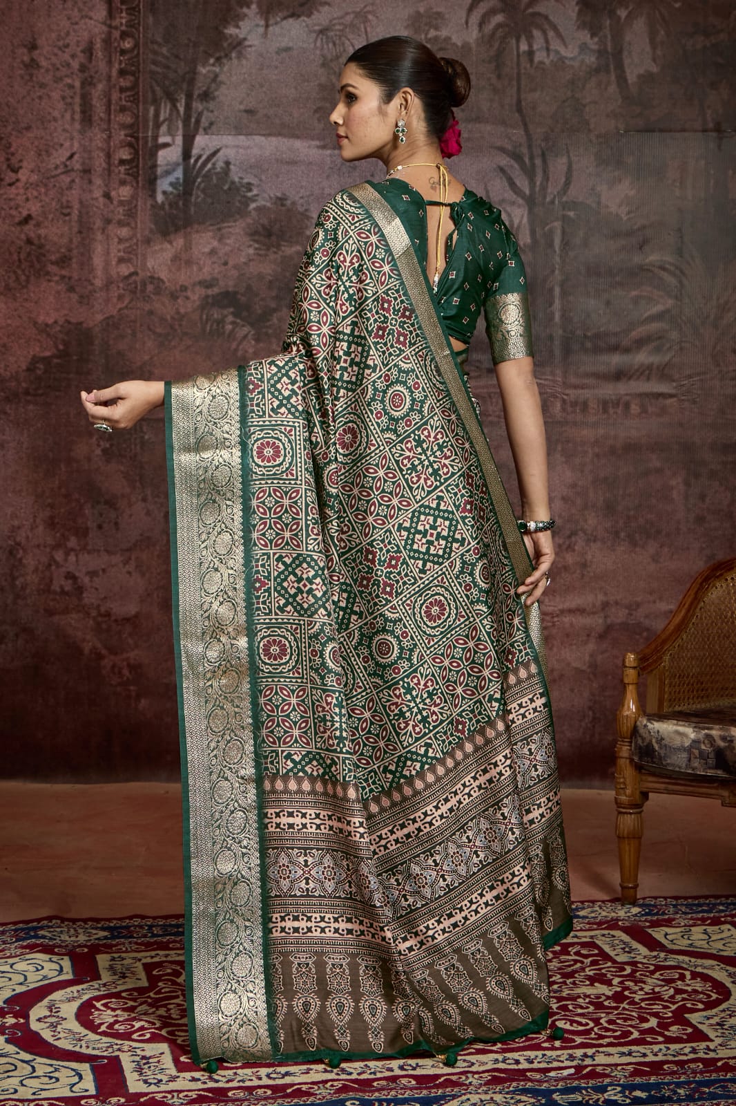 By Ajrakh Saree