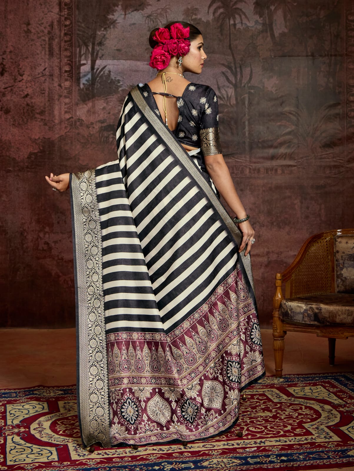 By Ajrakh Saree