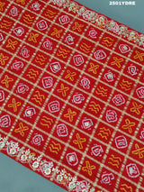 KcPc Latest Pure Gaji Silk Bandhani Gotapatti Designer Jaipuri Traditional DupattaAMT