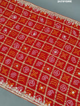KcPc Pure Gaji Silk Bandhani Gotapatti Designer Jaipuri Traditional Dupatta AMT