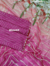 Silk Leheriya Saree with Traditional Gotapatti Detailing in multi colour