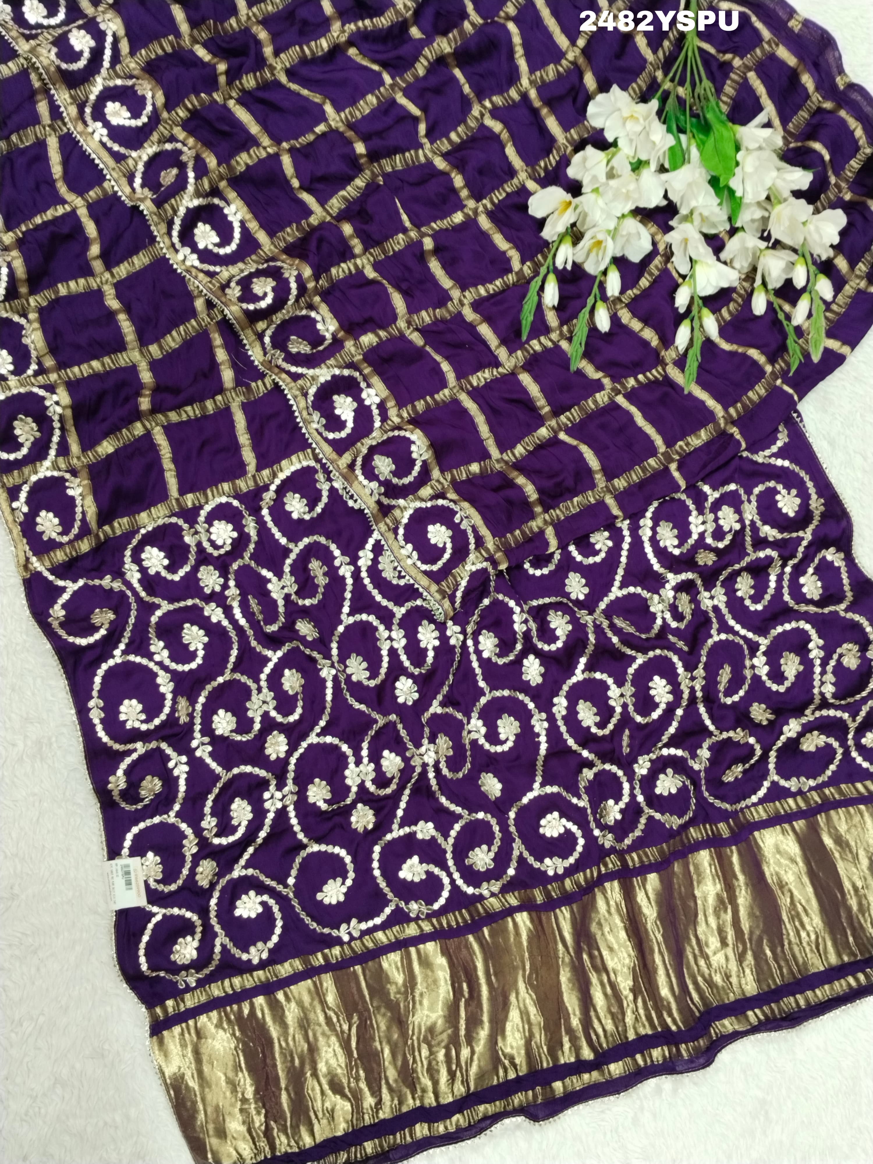By Bollywood Style Wih Gotapatti Work Saree