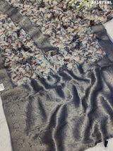 By Printed Style Saree With Zari Border Work