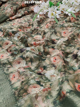 KcPc New Latest Cotton Silk Printed Style With Banarasi zariWork Saree SWA