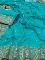 KcPc New Chinon Silk Traditional Style With Cutdana Tari work Suit CSA
