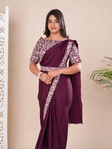 KcPc New Latest Chinon Silk Ready Style With Sequence Embroidery Work Saree VSW