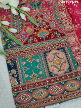 KcPc New Chinon Silk Traditional Style With CutdanaEmbroidery work Suit CSA