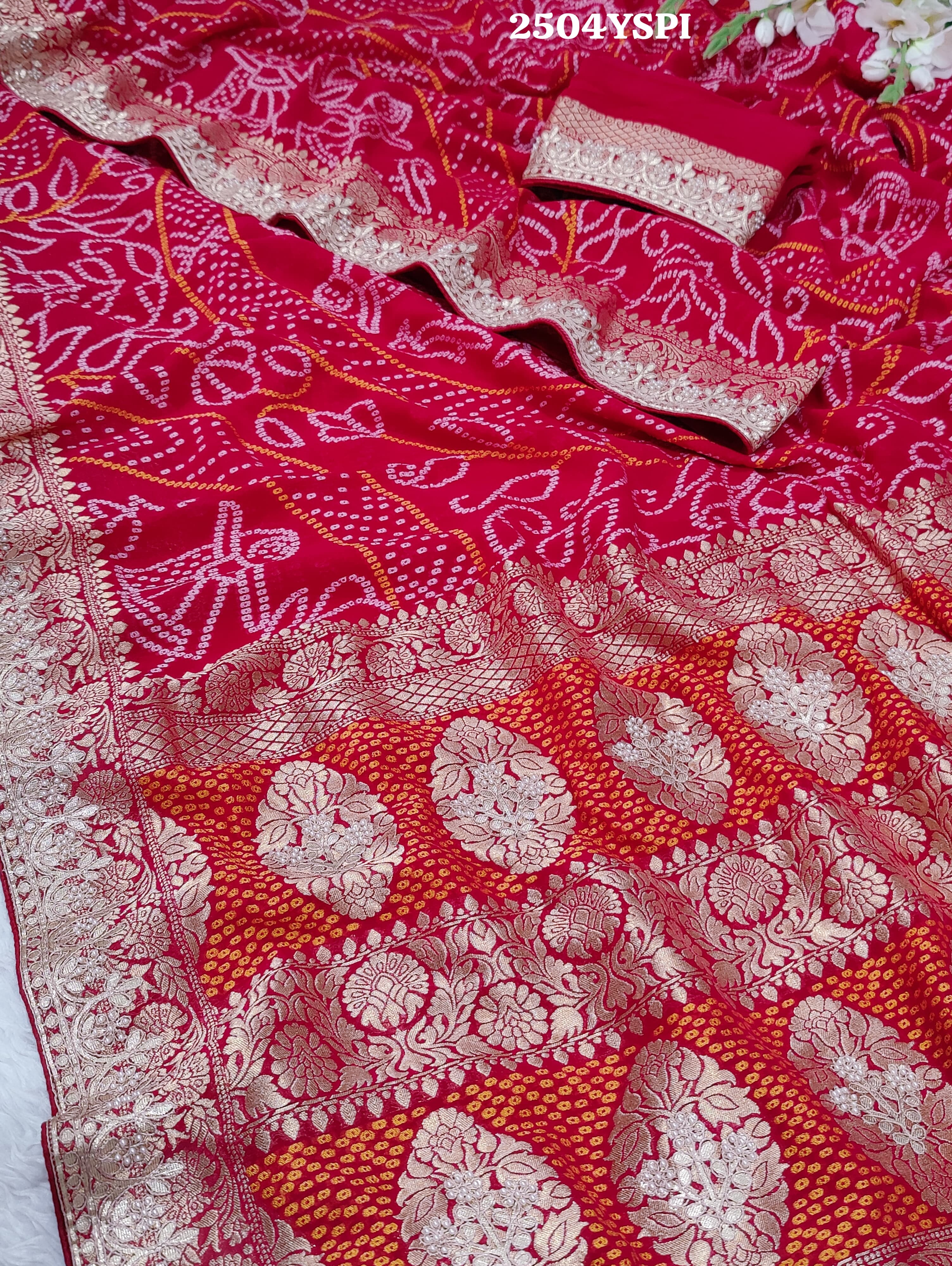 KcPc New Latest Pure Khaddi Georgette With Gotapatti WorkSaree RG