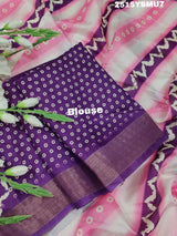 KcPc New Cotton silk Printed Style With Zari Border Saree GAN