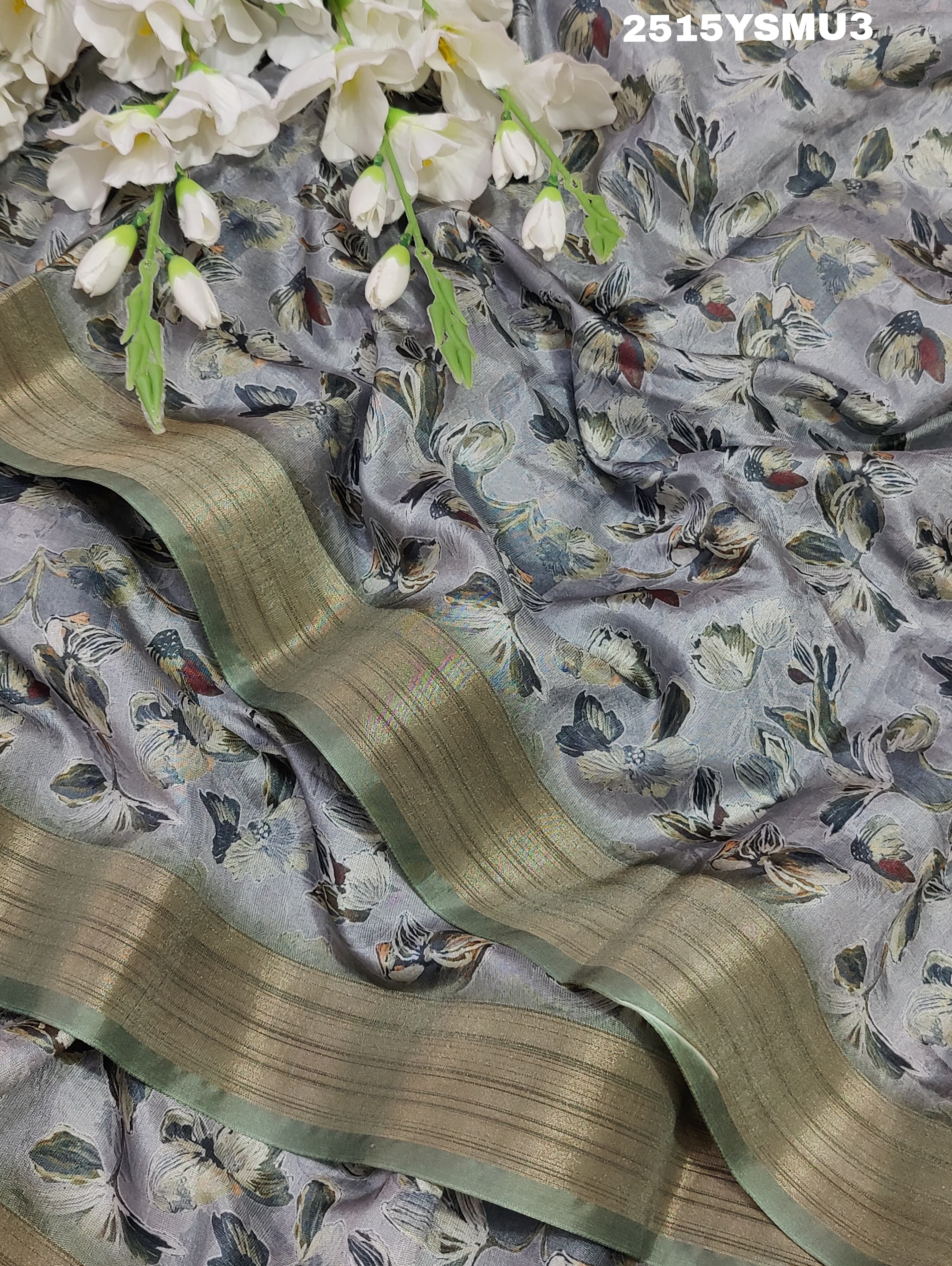 KcPc New Arrival Special Cotton silk Printed Style With Zari Border Saree GAN