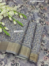 KcPc New Special Cotton silk Printed Style With Zari Border Saree GAN