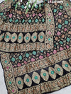 KcPc Latest Pure Khaddi Georgette Meenakari Neemzari Bandhej DupattaBLACK