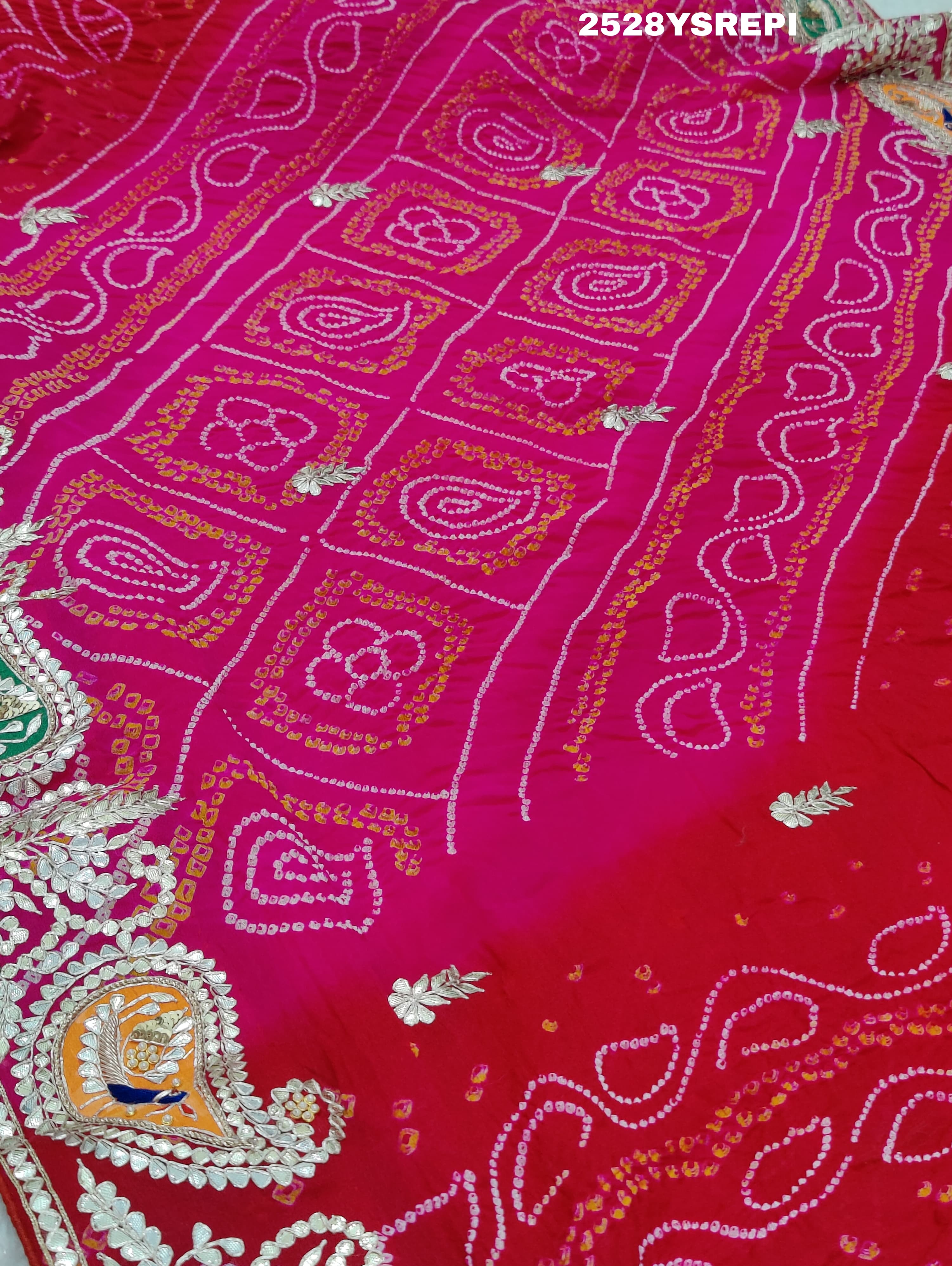 By Bandhani Saree With Party Wear