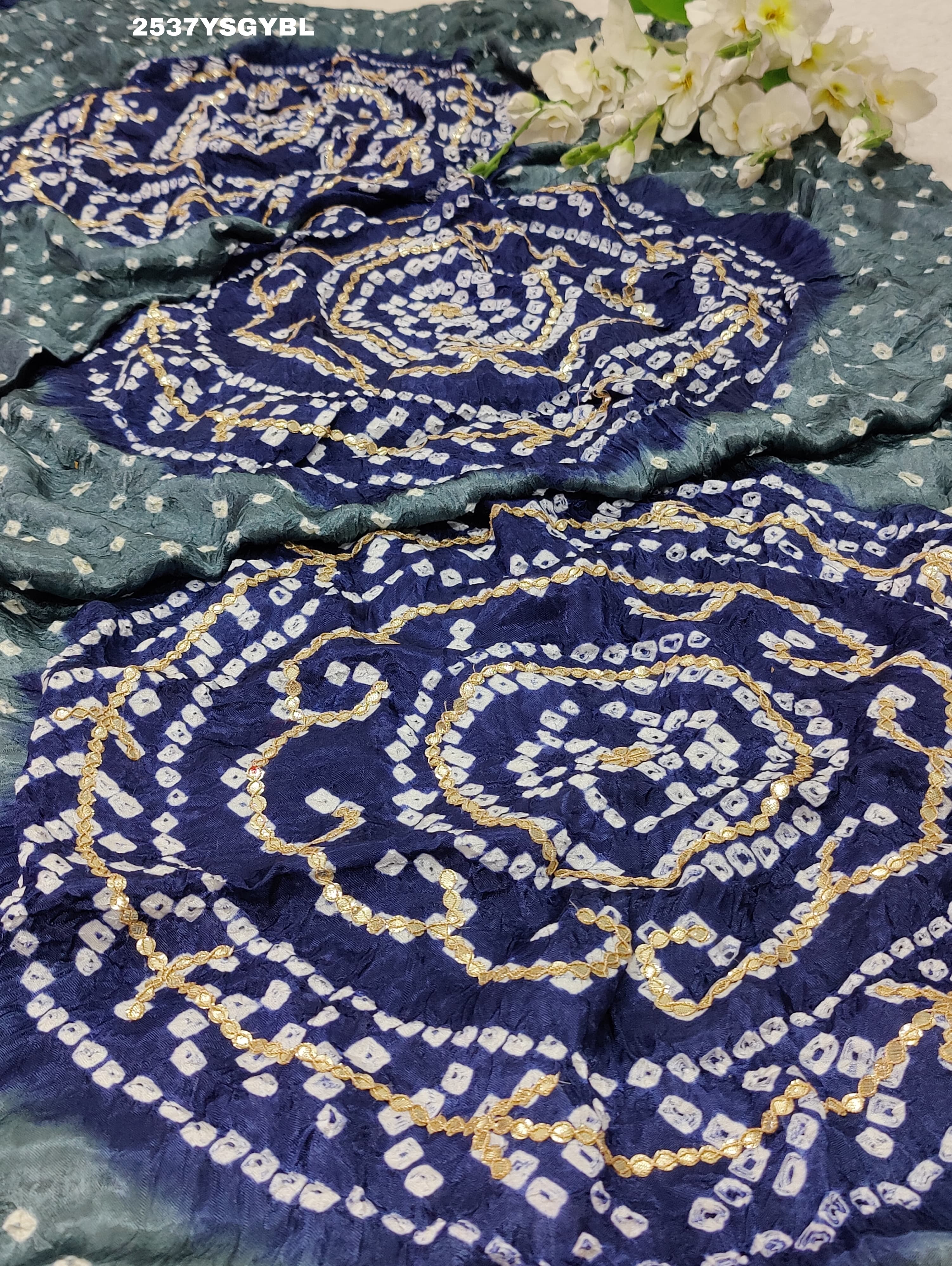 By Bandhani Saree With Party Wear