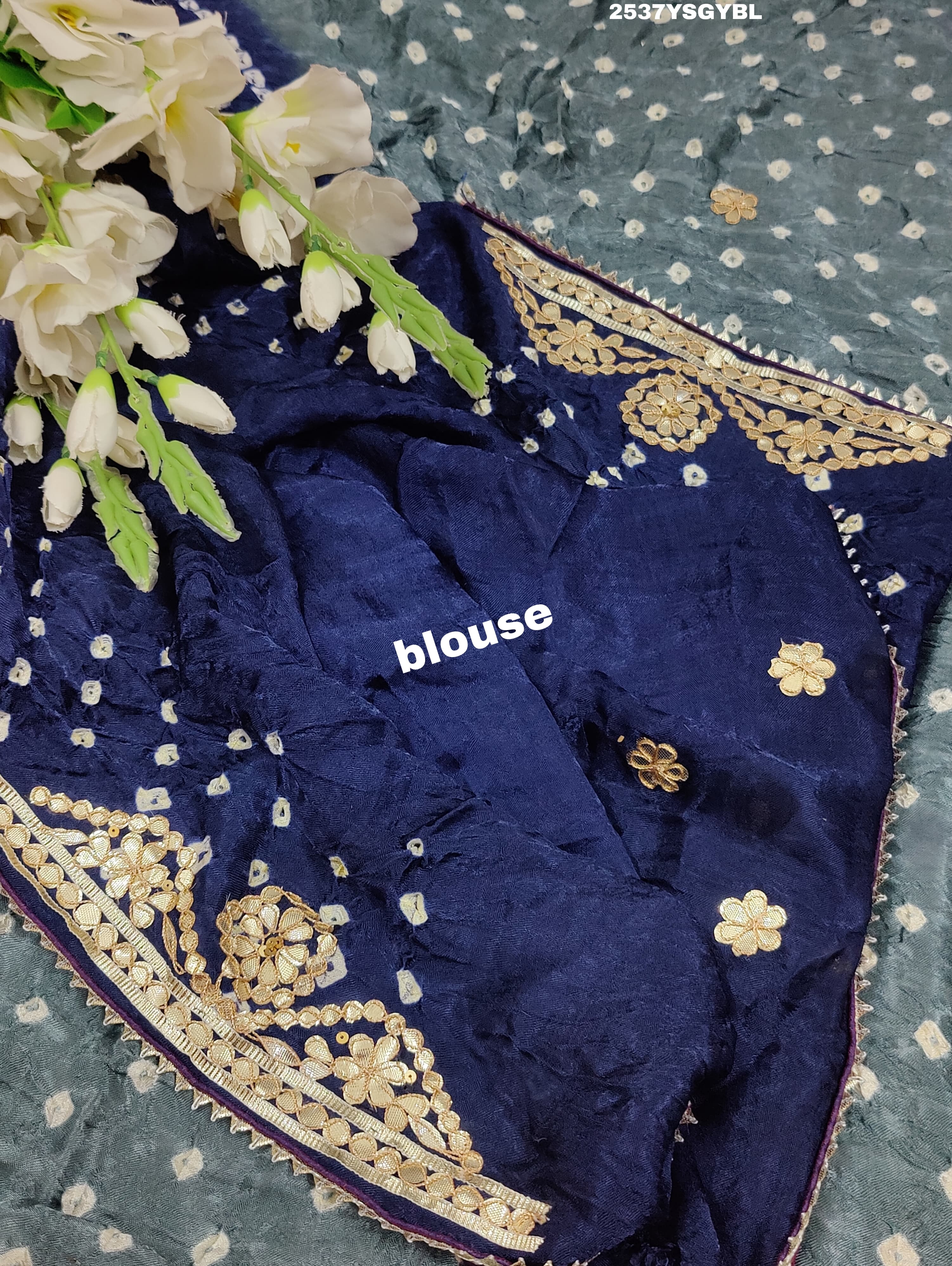 By Bandhani Saree With Party Wear