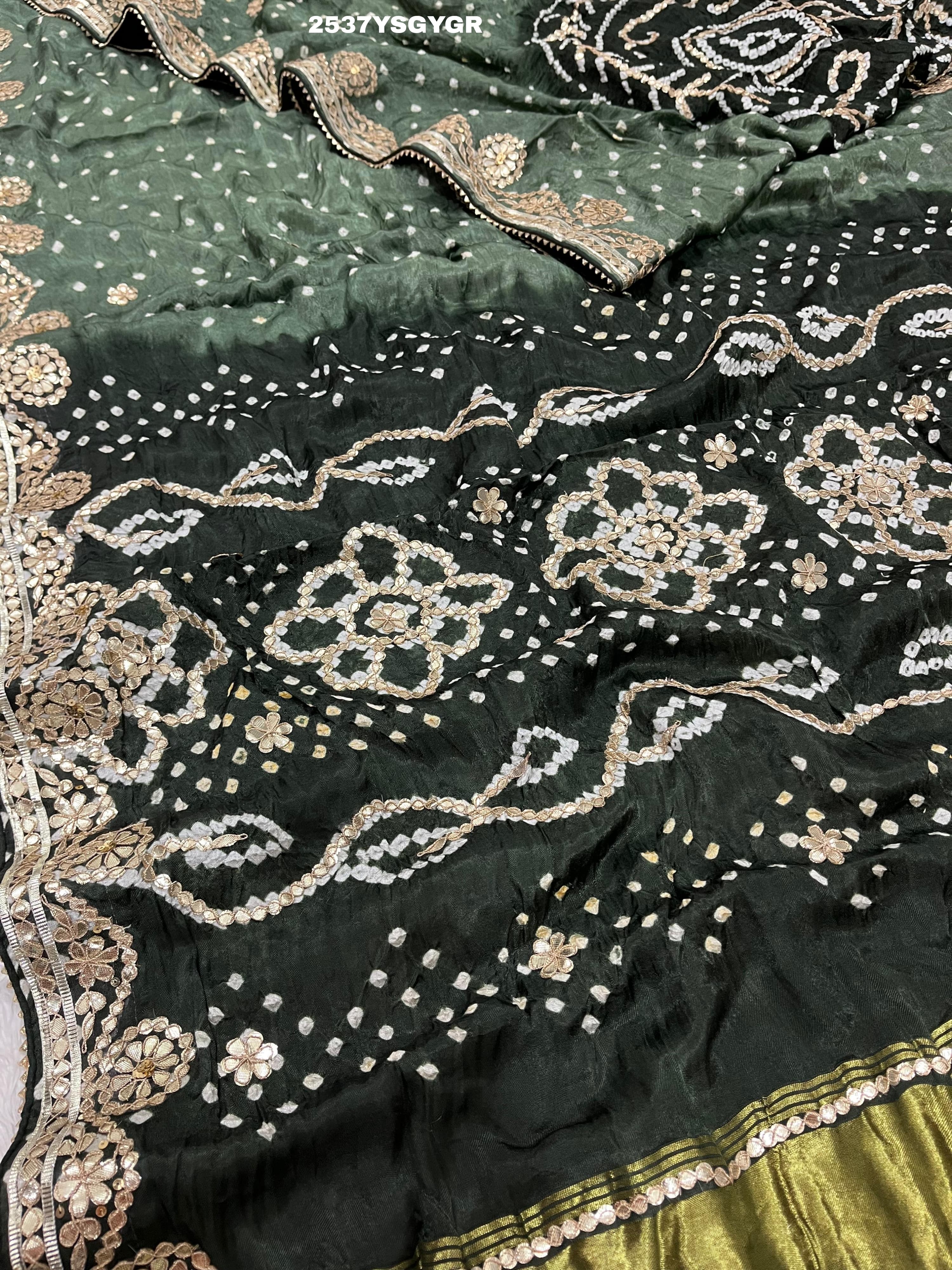 By Bandhani Saree With Party Wear
