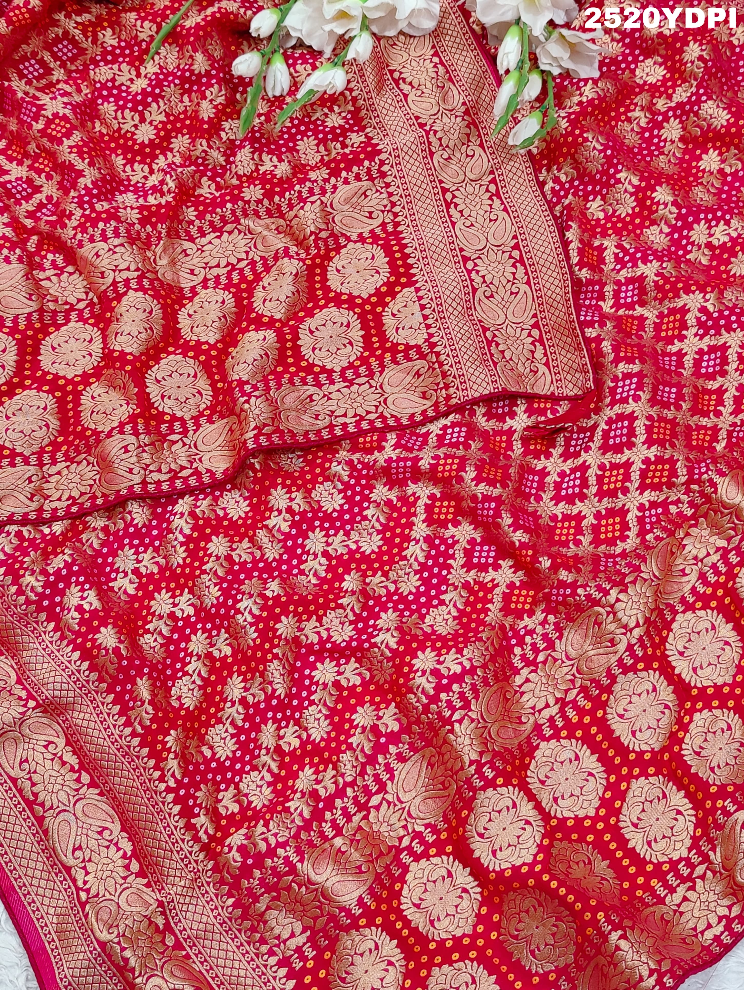KcPc Latest Khaddi Geoegette Bandhani Style Dupatta RG
