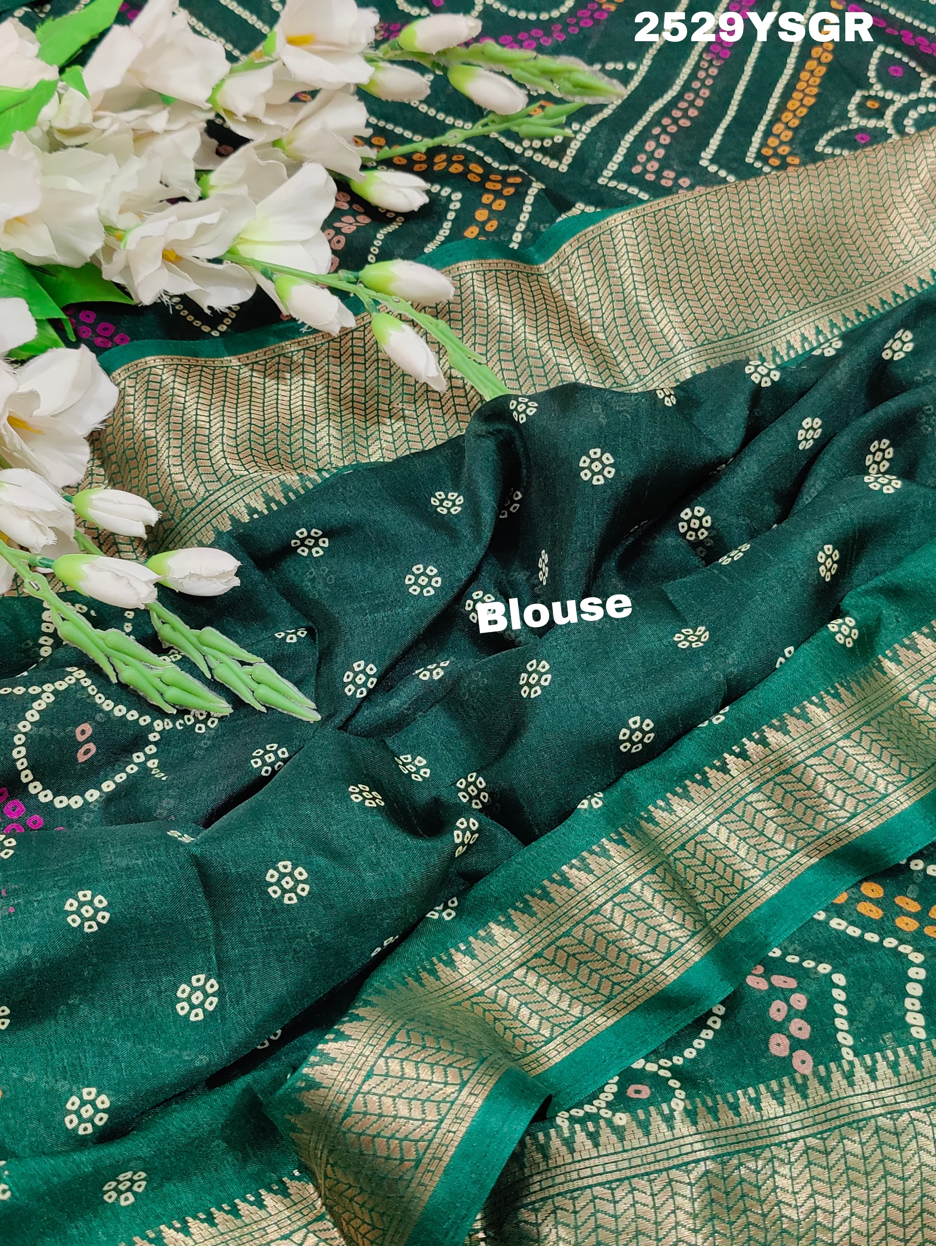 By Bandhani Saree With Festive Wear GR
