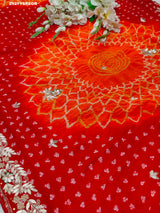 By Bandhani Saree With Festive Wear