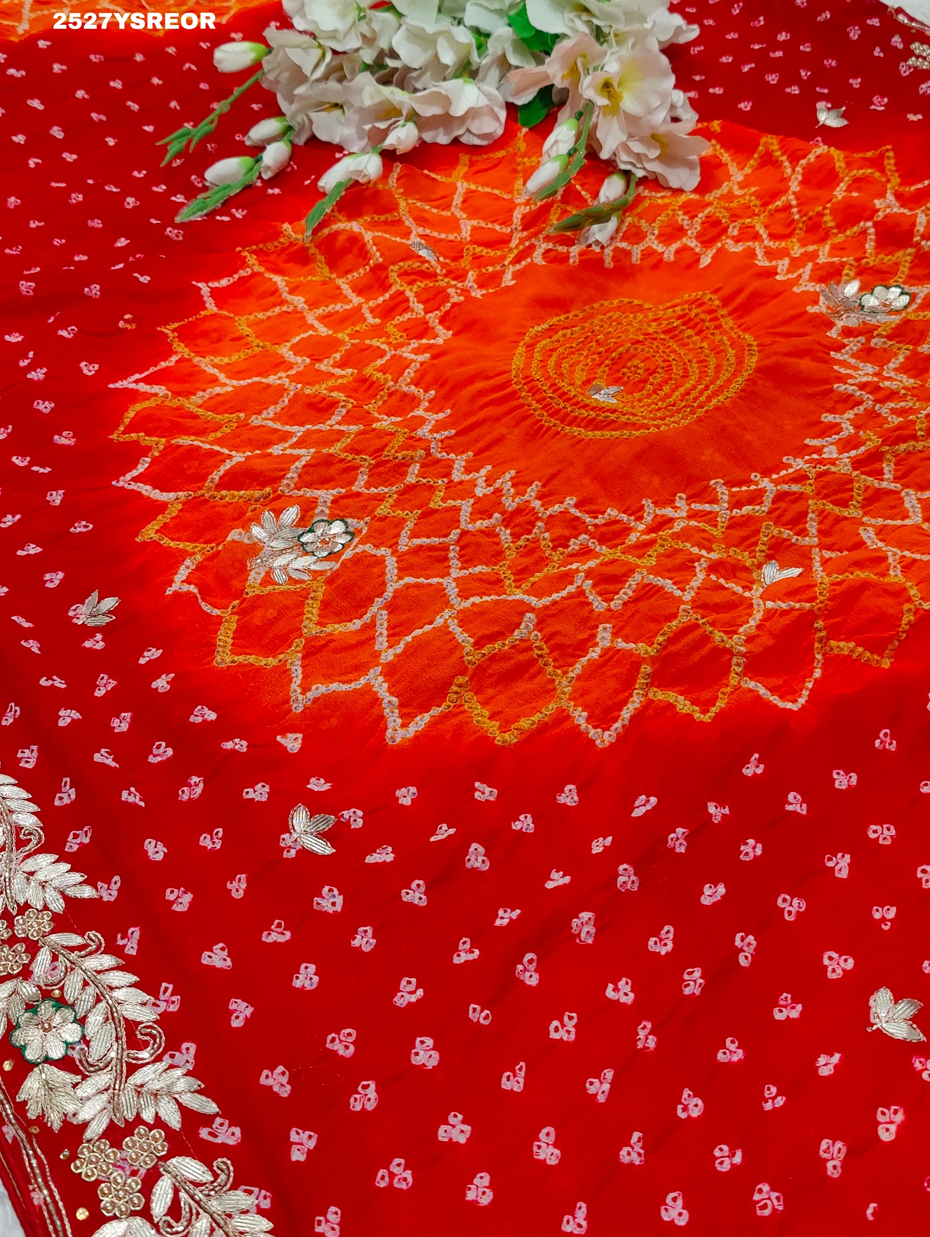 By Bandhani Saree With Festive Wear