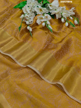 By New Latest Tissue Silk Banarasi Style With Zari Border Work Saree