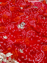 By Bandhani Saree With Festive Wear