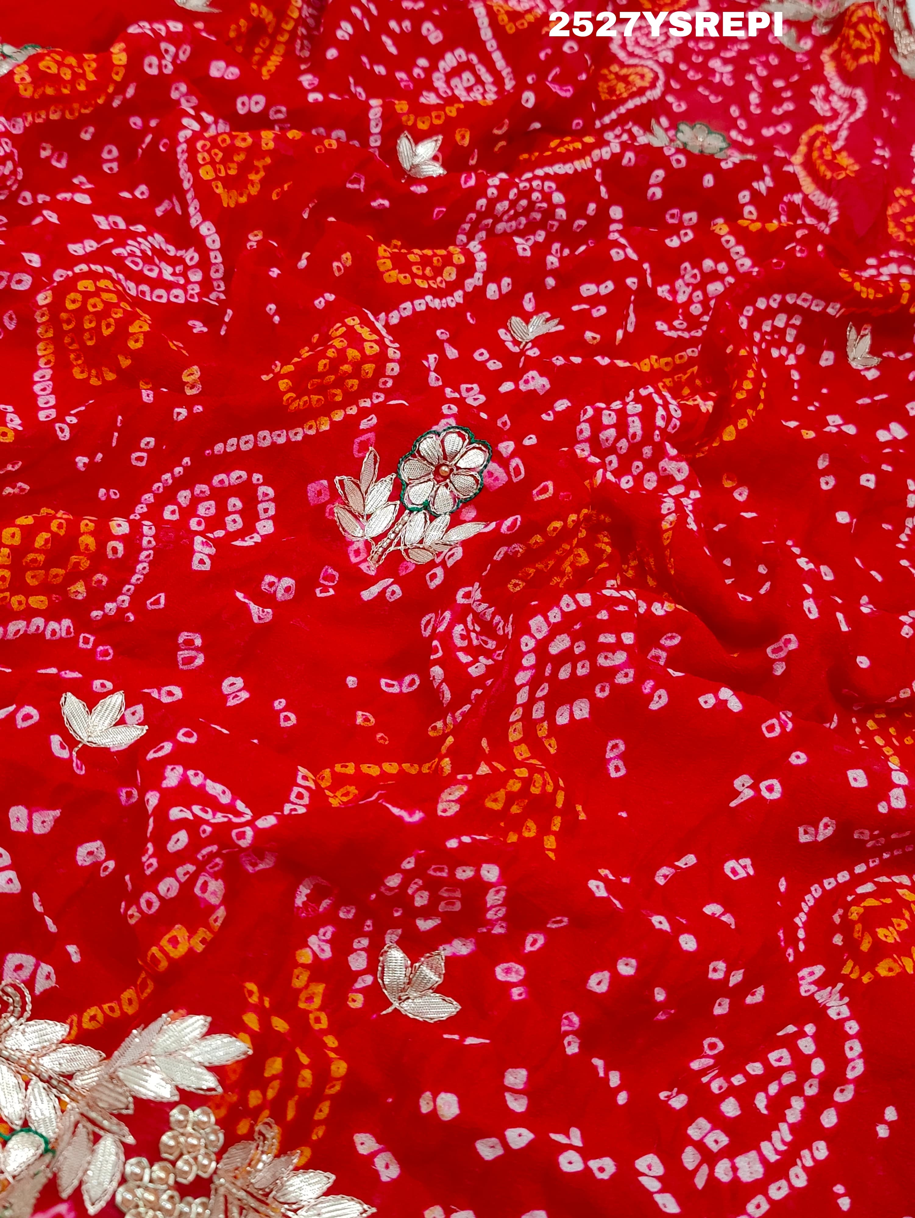 By Bandhani Saree With Festive Wear