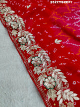 By Bandhani Saree With Festive Wear