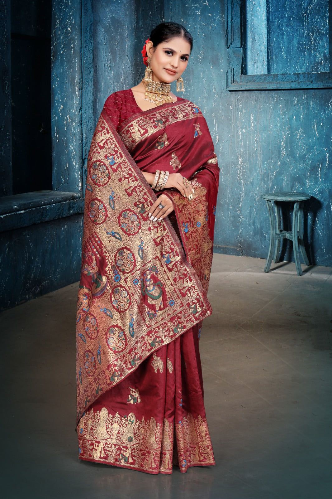 By Banarasi Saree With Festive Wear