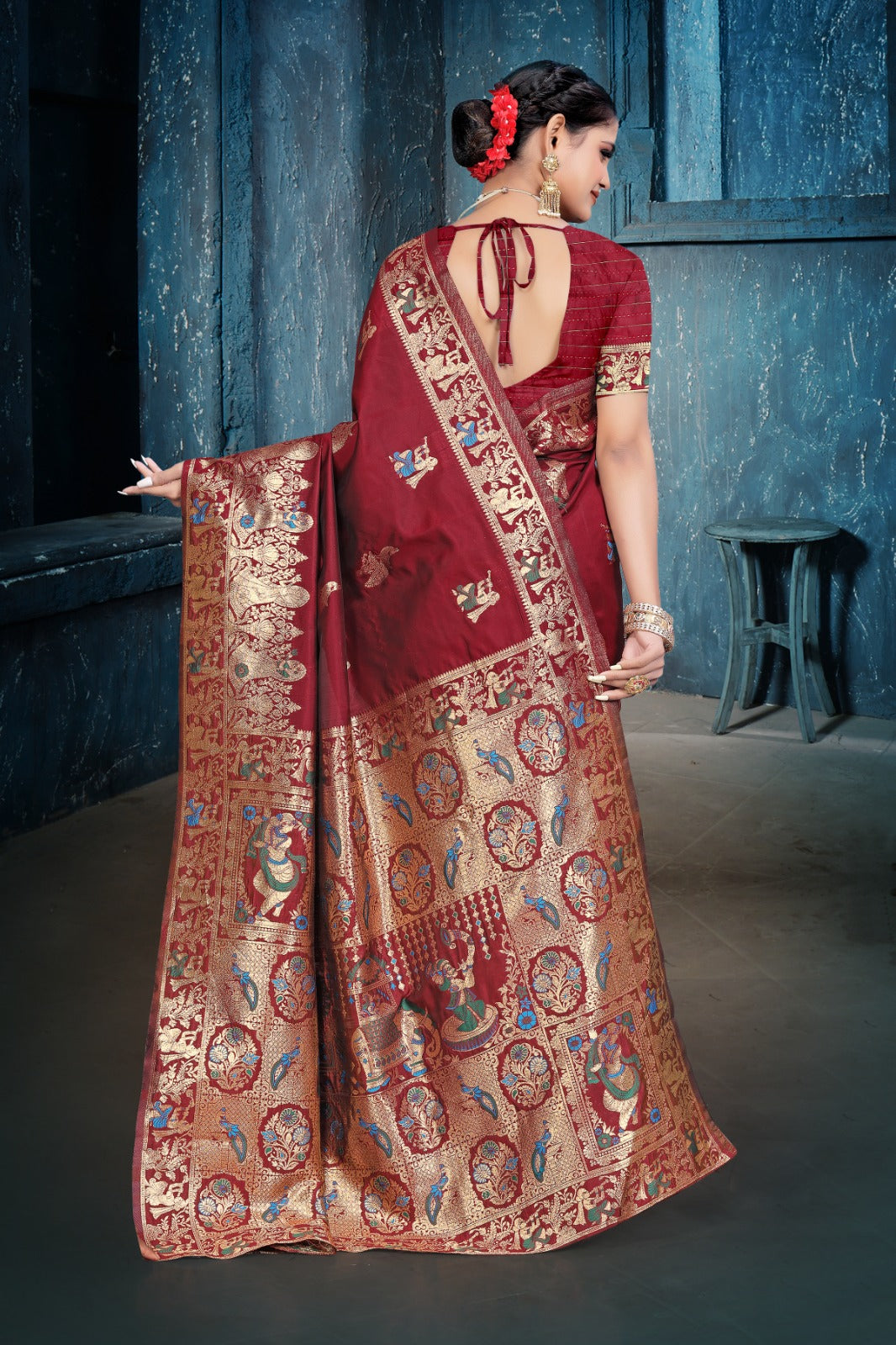 By Banarasi Saree With Festive Wear