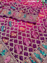 Janglaw Bandhani style in kaddi fabric